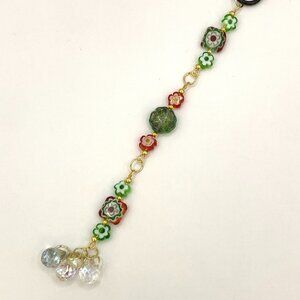Flowers Beaded Car Rearview Mirror Suncatcher Prism Charm Gift Handmade CC103